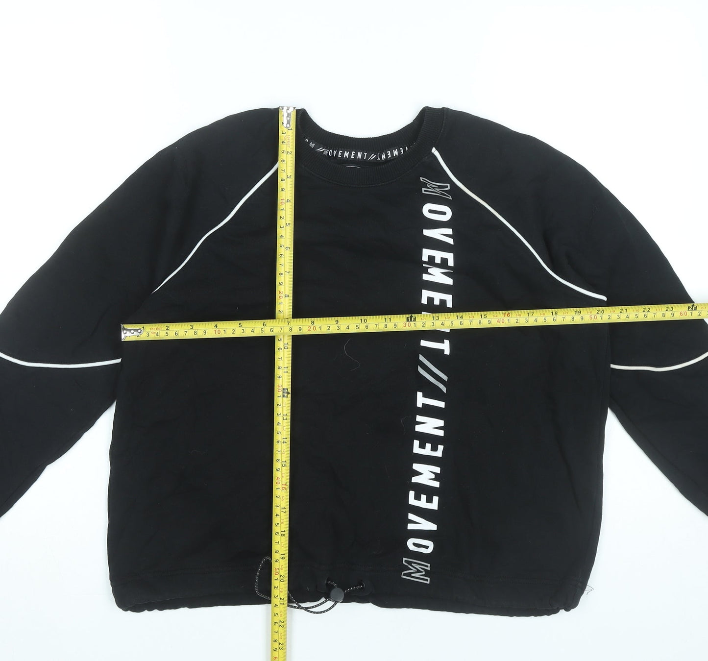 Next Women’s Black Pullover Sweatshirt Size 12 Logo Print