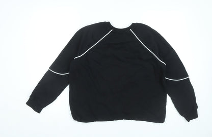 Next Women’s Black Pullover Sweatshirt Size 12 Logo Print