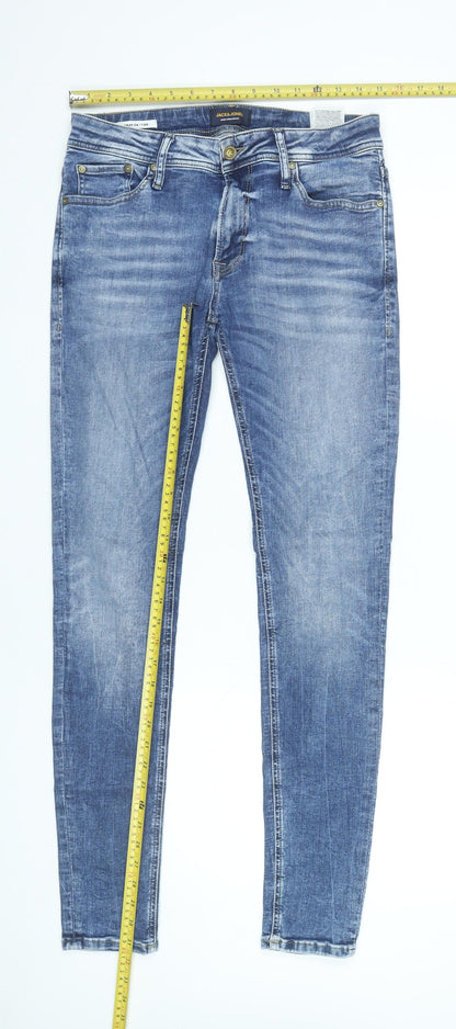Jack & Jones Men’s Blue Slim Skinny Jeans Size W31 L32 Denim