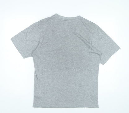 The Neighbour Goods Womens Grey Cotton Heart Embroidered T-Shirt M