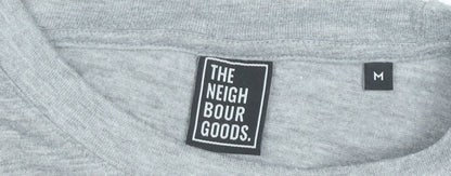 The Neighbour Goods Womens Grey Cotton Heart Embroidered T-Shirt M