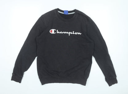 Mens UK Size S Champion Black Pullover Sweatshirt
