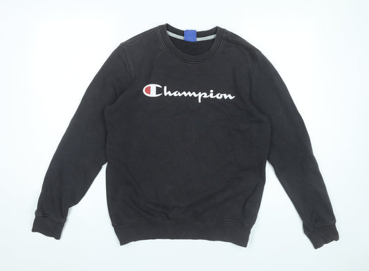 Mens UK Size S Champion Black Pullover Sweatshirt