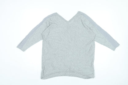 Mercer & Madison Womens Grey V-Neck Pullover Jumper Size 12 M