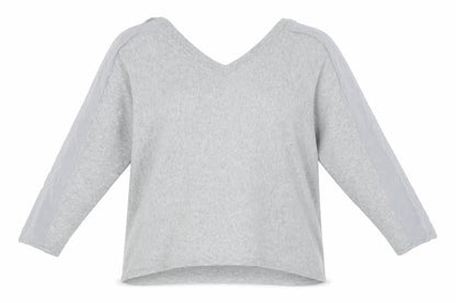 Mercer & Madison Womens Grey V-Neck Pullover Jumper Size 12 M