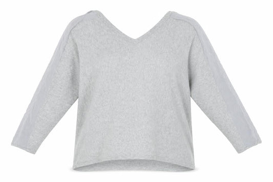 Mercer & Madison Womens Grey V-Neck Pullover Jumper Size 12 M