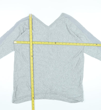 Mercer & Madison Womens Grey V-Neck Pullover Jumper Size 12 M