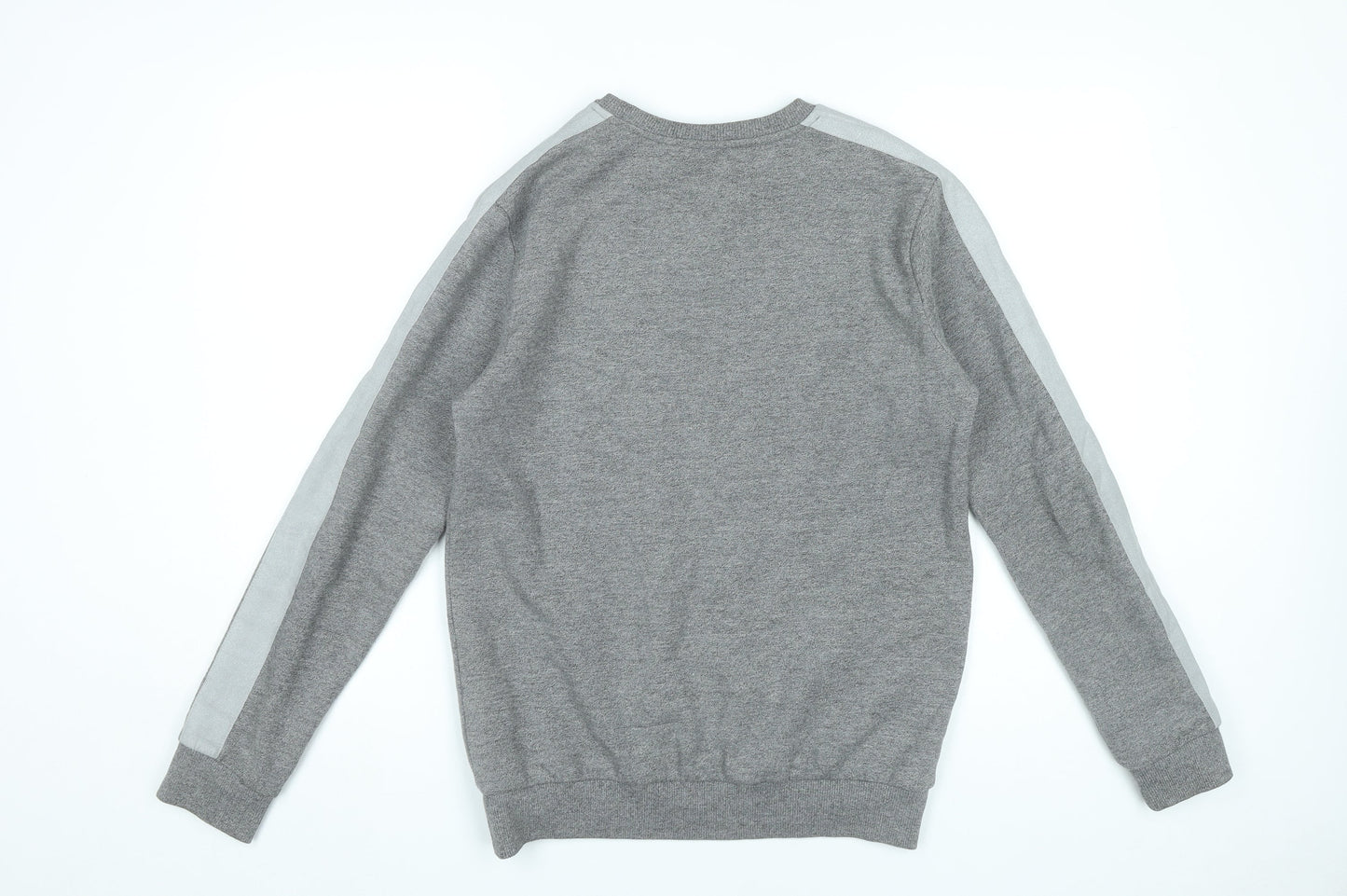 Hype Women Grey Small Pullover Sweatshirt Logo Long Sleeve