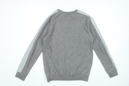 Hype Women Grey Small Pullover Sweatshirt Logo Long Sleeve