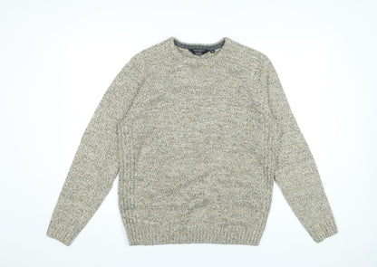 Kensington Eastside Men's Beige Knit Pullover Jumper Size M