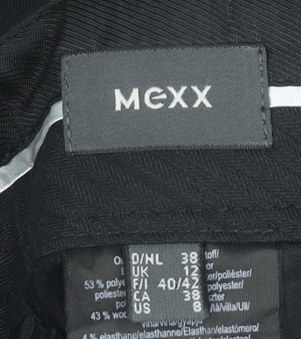 Mexx Womens Black Size 12 Straight Leg Dress Pants Work Trousers