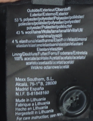 Mexx Womens Black Size 12 Straight Leg Dress Pants Work Trousers