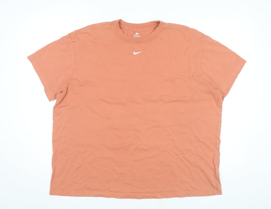Womens UK Size XL Nike Orange Basic T-Shirt