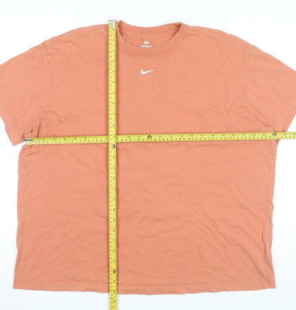 Womens UK Size XL Nike Orange Basic T-Shirt