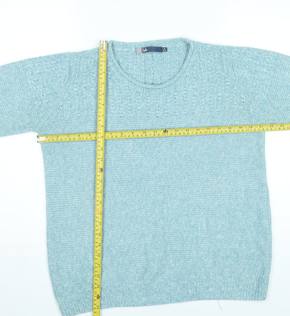 Womens UK Size 16 Isle Blue Pullover Jumper