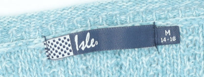 Womens UK Size 16 Isle Blue Pullover Jumper
