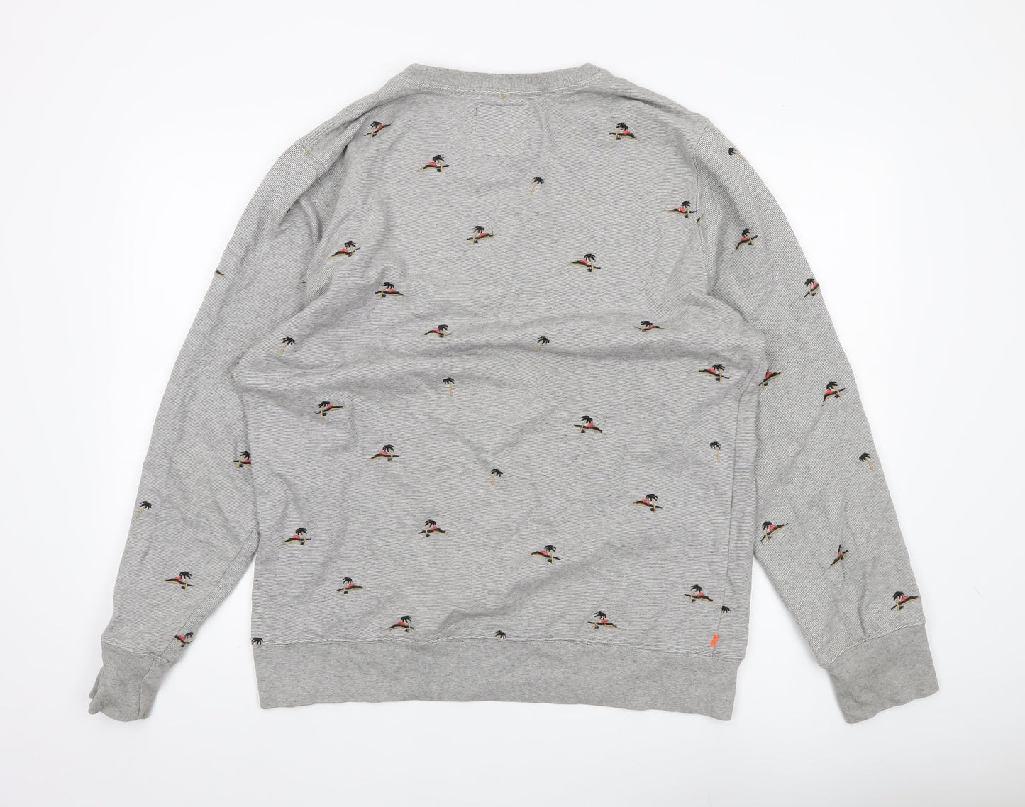 Superdry Men’s Grey 3XL Crew Neck Pullover Sweatshirt Embroidered