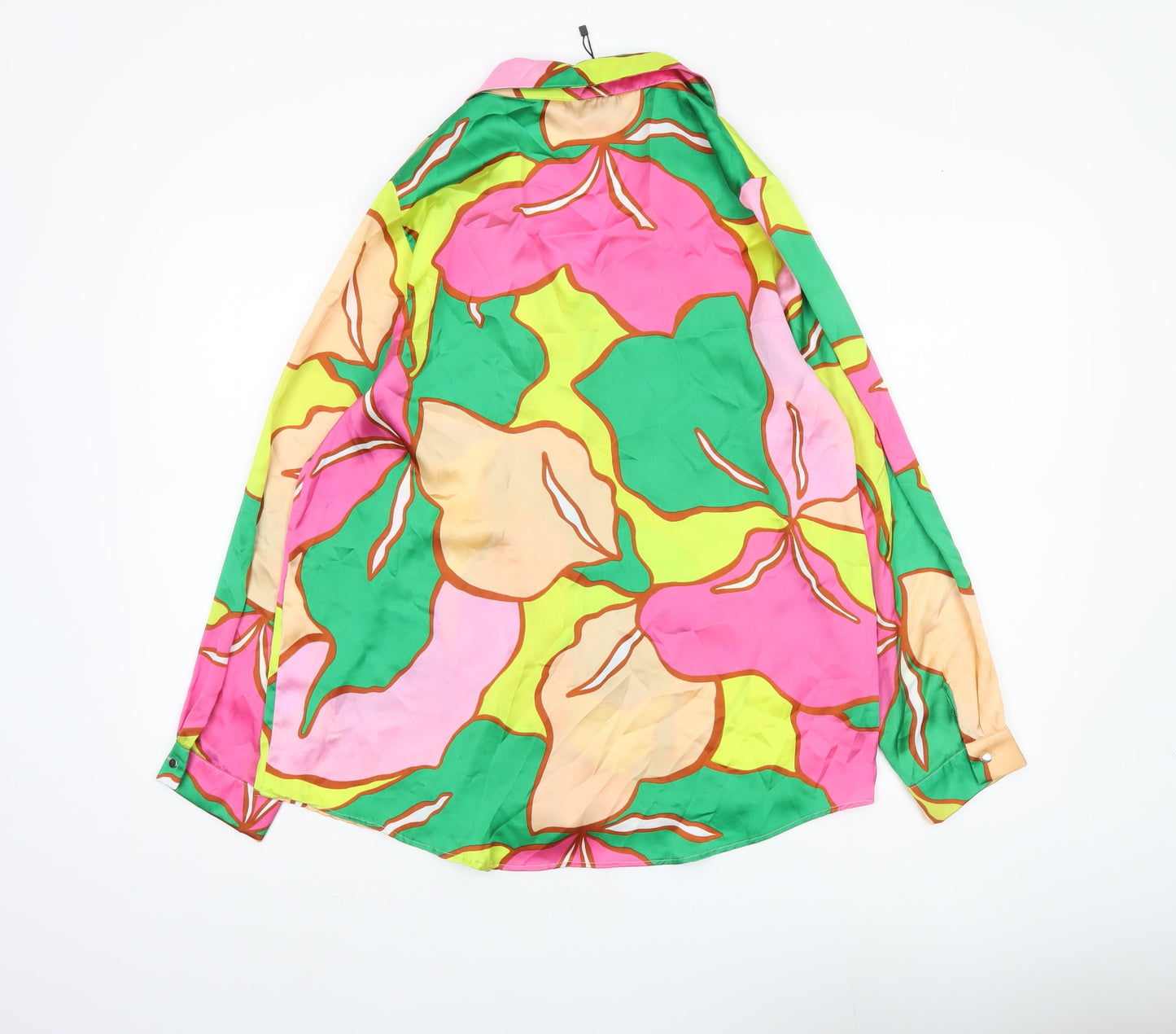 Womens UK Size 12 Zara Multicoloured Classic Button-Up