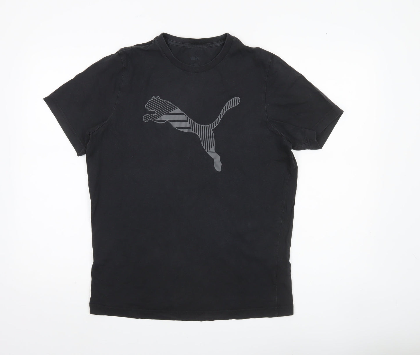 Puma Men’s Black M Regular Fit Sports Logo T-Shirt