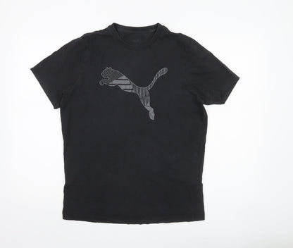 Puma Men’s Black M Regular Fit Sports Logo T-Shirt