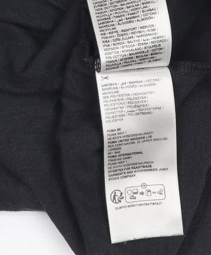 Puma Men’s Black M Regular Fit Sports Logo T-Shirt