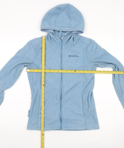 Mountain Warehouse Womens Blue Fleece Jacket UK 12 Hooded Zip