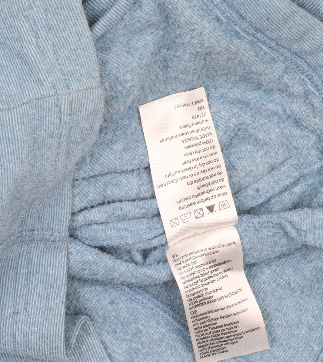 Mountain Warehouse Womens Blue Fleece Jacket UK 12 Hooded Zip