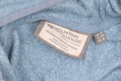 Mountain Warehouse Womens Blue Fleece Jacket UK 12 Hooded Zip