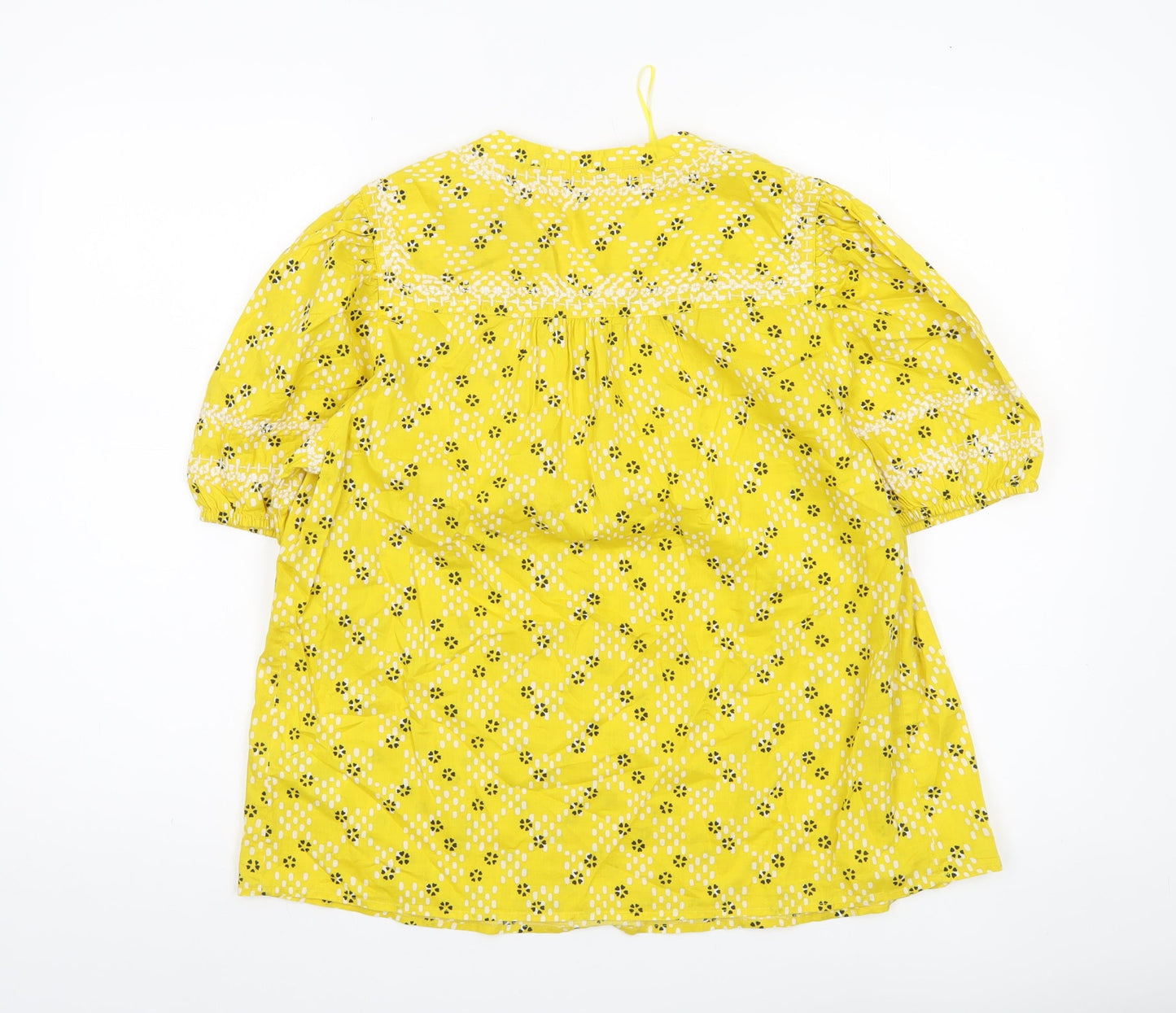 Womens UK Size 12 Marks and Spencer Yellow Tunic Blouse