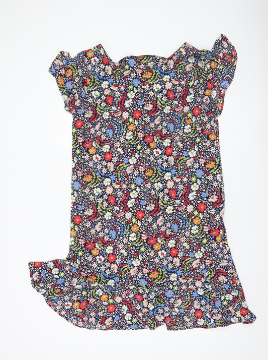 Next Women’s Multicoloured Floral V-Neck Fit & Flare Dress Size 14