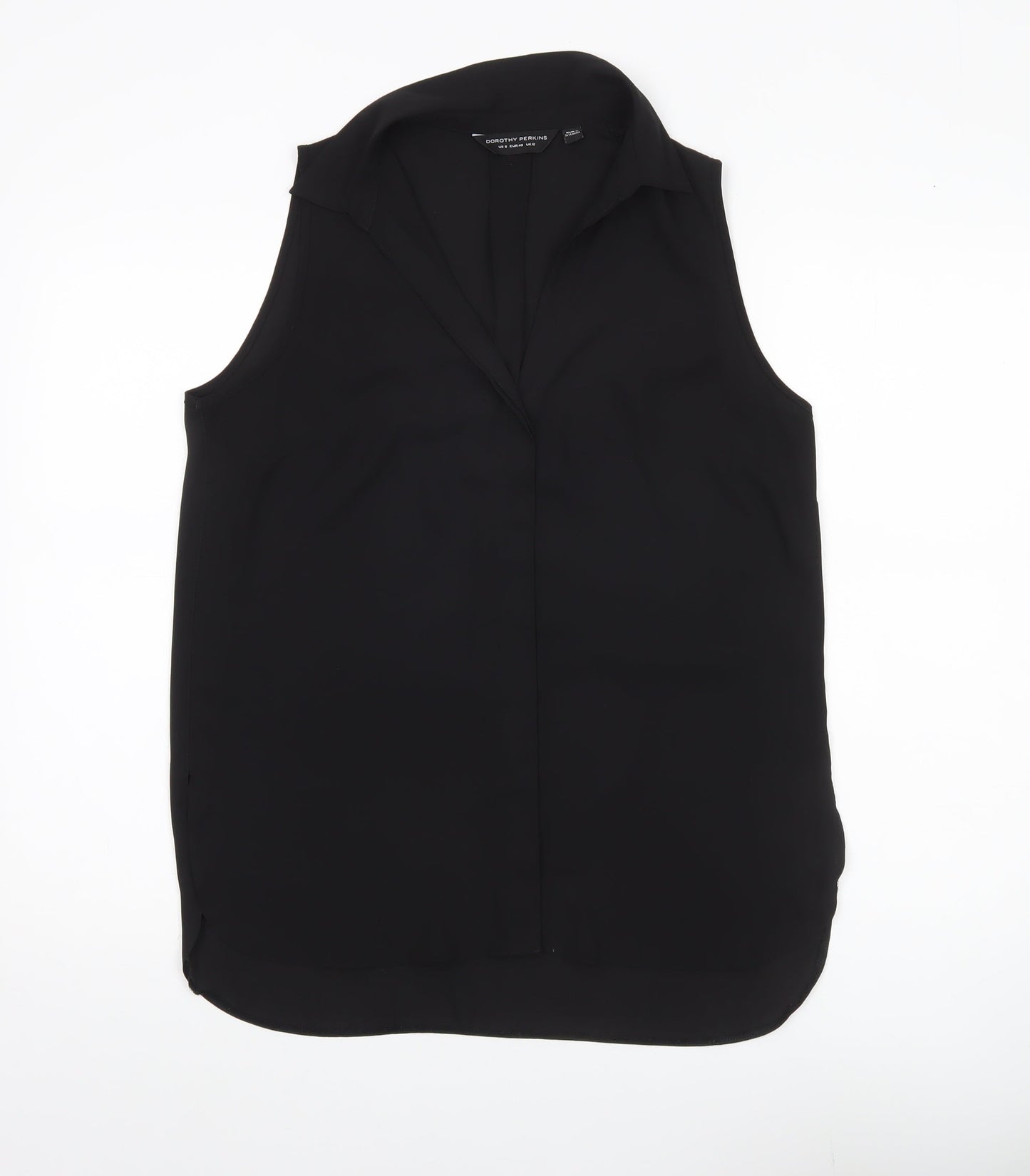 Womens UK Size 12 Dorothy Perkins Black Basic Blouse