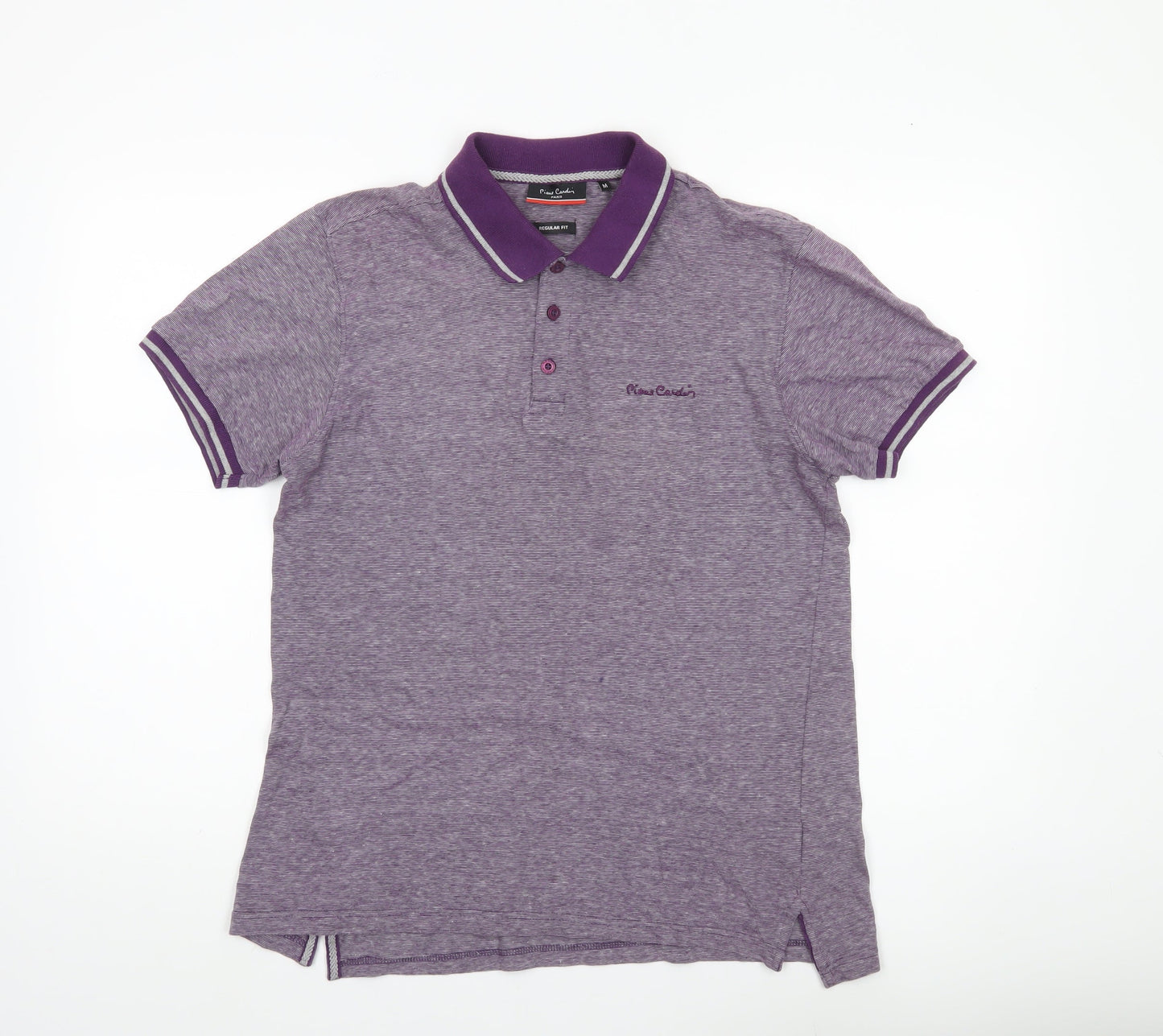 Pierre Cardin Men’s Purple Polo Shirt Size M Regular Fit Casual