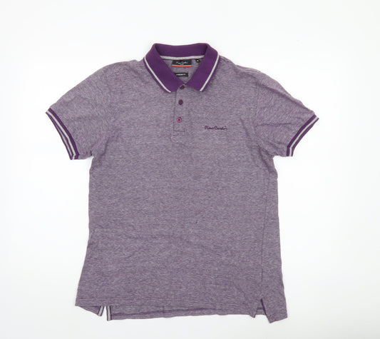 Pierre Cardin Men’s Purple Polo Shirt Size M Regular Fit Casual