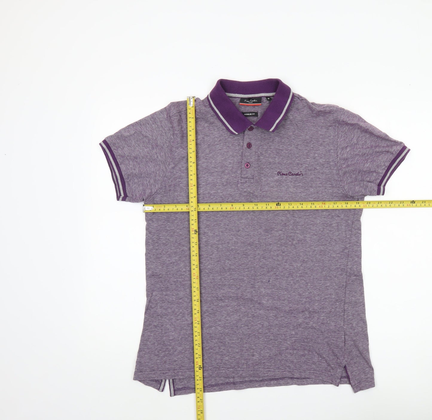 Pierre Cardin Men’s Purple Polo Shirt Size M Regular Fit Casual