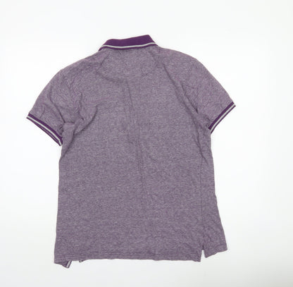 Pierre Cardin Men’s Purple Polo Shirt Size M Regular Fit Casual
