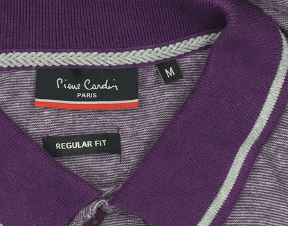 Pierre Cardin Men’s Purple Polo Shirt Size M Regular Fit Casual