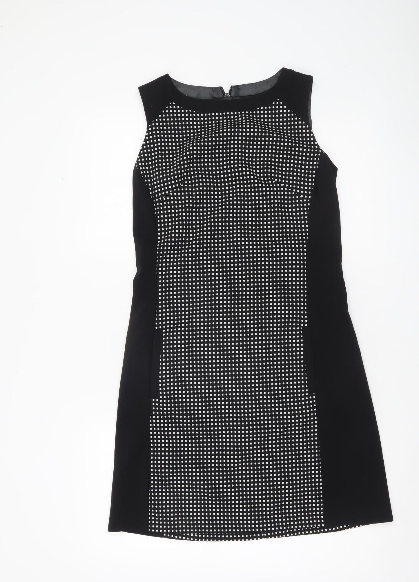 Next Women’s Black White Polka Dot Sheath Dress Size 6