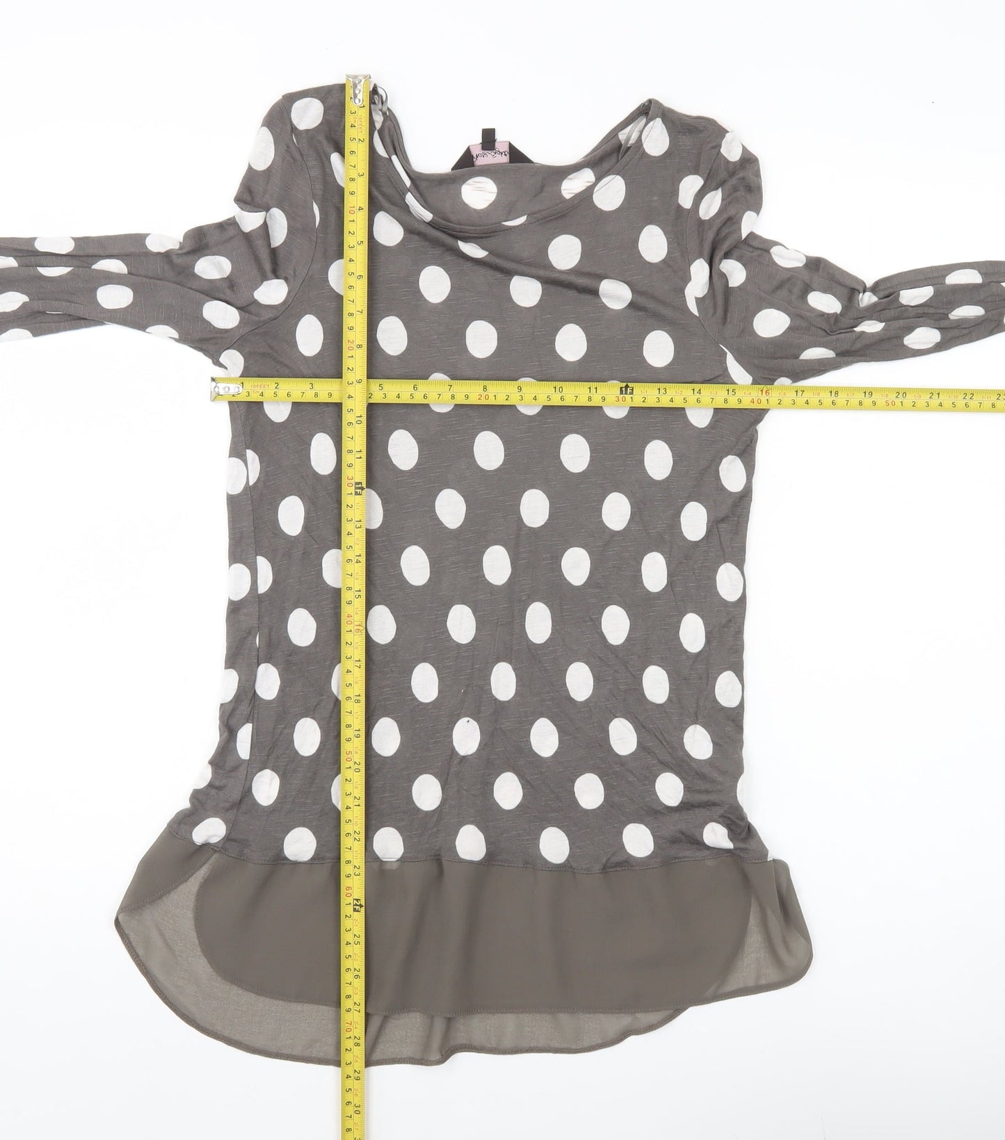 Womens UK Size 10 Phase Eight Grey Tunic Blouse