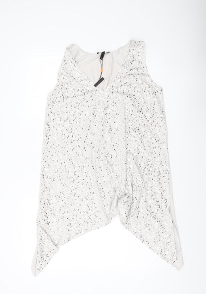 Womens UK Size 12 Isabella Oliver White Tunic Tank
