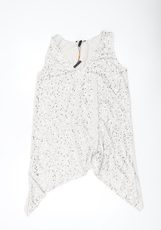 Womens UK Size 12 Isabella Oliver White Tunic Tank