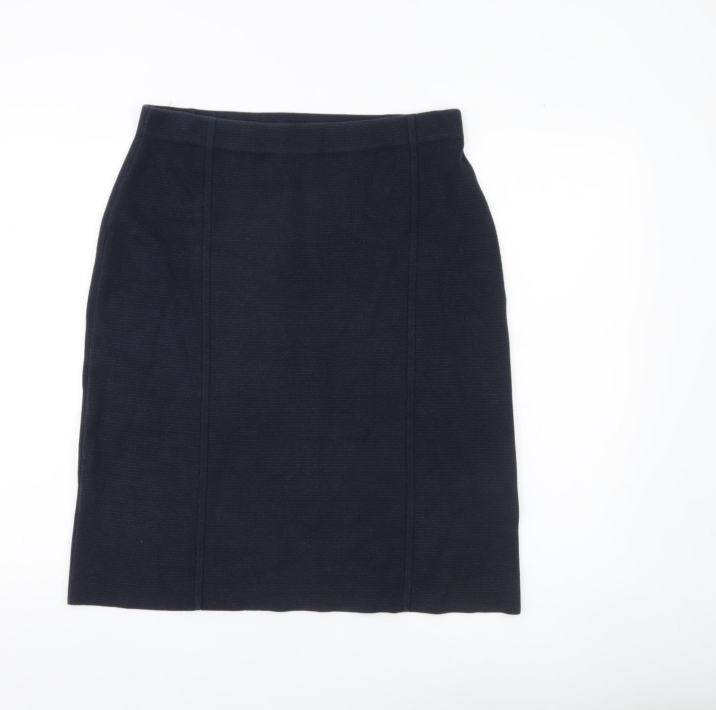 Eastex Women’s Black Knee Length Pencil Skirt Size 14 Acrylic Cotton