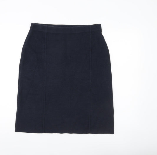 Eastex Women’s Black Knee Length Pencil Skirt Size 14 Acrylic Cotton