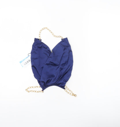Cider Women’s Blue Satin Camisole Tank Top XS Partywear