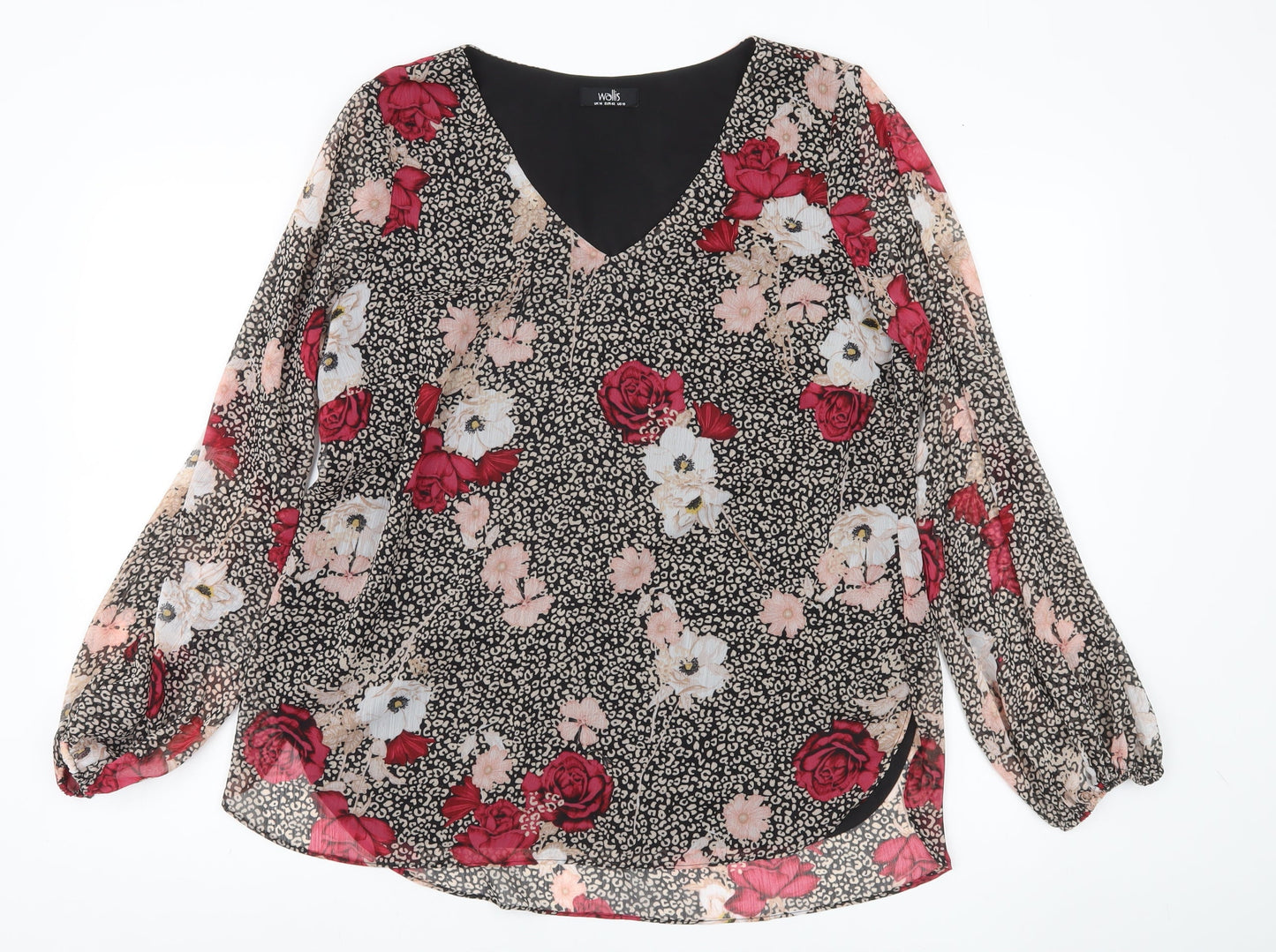 Womens UK Size 14 Wallis Multicoloured Tunic Blouse