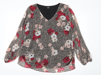 Womens UK Size 14 Wallis Multicoloured Tunic Blouse