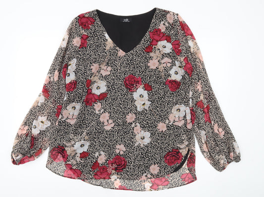 Womens UK Size 14 Wallis Multicoloured Tunic Blouse