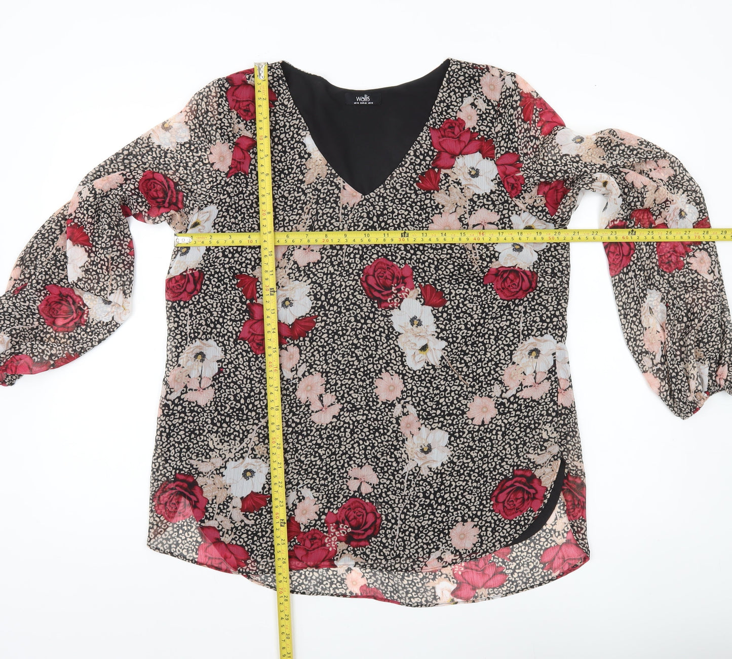 Womens UK Size 14 Wallis Multicoloured Tunic Blouse