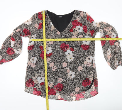 Womens UK Size 14 Wallis Multicoloured Tunic Blouse