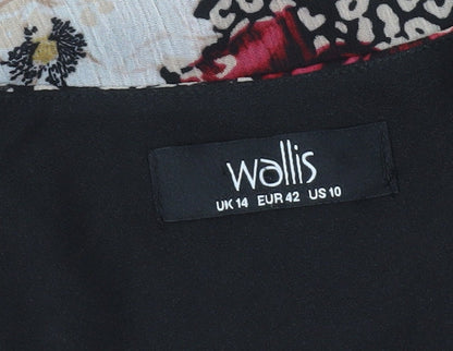 Womens UK Size 14 Wallis Multicoloured Tunic Blouse
