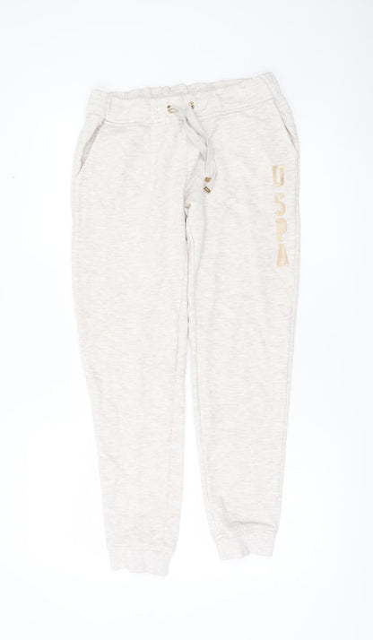 U.S. Polo Assn. Womens Beige Jogger Sweatpants Size S Casual